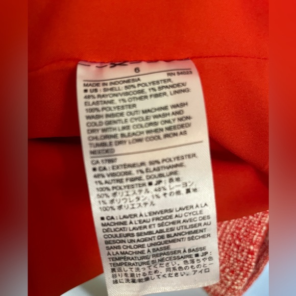 Banana Republic Red-Orange Textured Dress - Picture 4 of 4